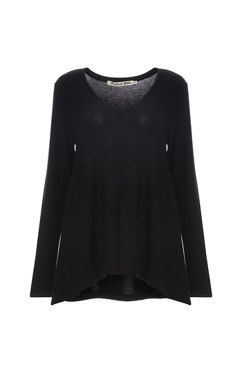 Michael Stars Super Soft Long Sleeve V-Neck Top Slide 1
