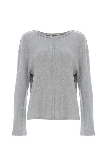 Michael Stars Brushed Sweater Rib Boatneck Top Slide 1