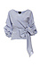 Belle Striped Wrap Poplin Top Thumb 1