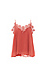 Keepsake Front Lace Accordion Pleat Chiffon Tank Thumb 1