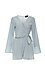 Bell Sleeve Surplice Stripe Romper Thumb 1