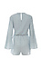 Bell Sleeve Surplice Stripe Romper Thumb 2