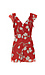Floral Frill Short Sleeve Romper Thumb 1