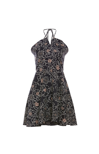 J.O.A Halter Floral Dress Slide 1