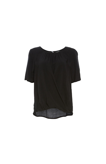 Velvet by Graham & Spencer Crisscross Short Sleeve Top Slide 1