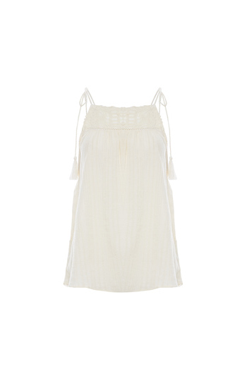 Moon River Tie Shoulder Top Slide 1