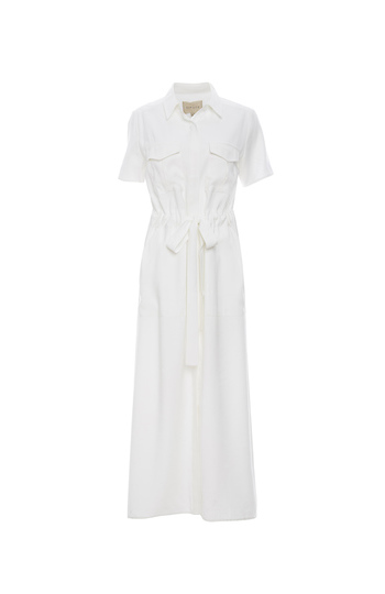 Moon River Button Up Midi Dress Slide 1