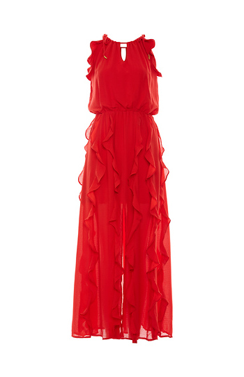 Moon River Ruffle Maxi Dress Slide 1