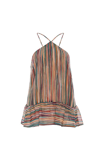 Multi Colored Stripe Halter Tank Slide 1