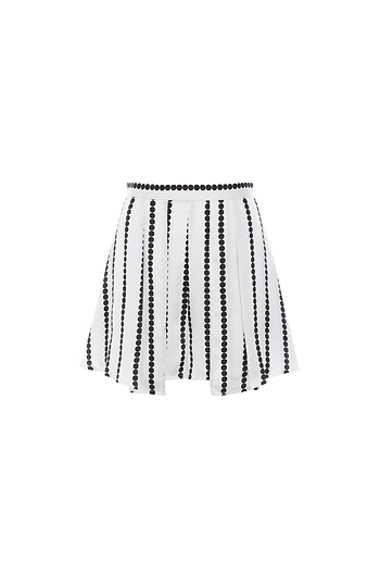 Finders Keepers Polka Dot Stripe Flared Skort Slide 1