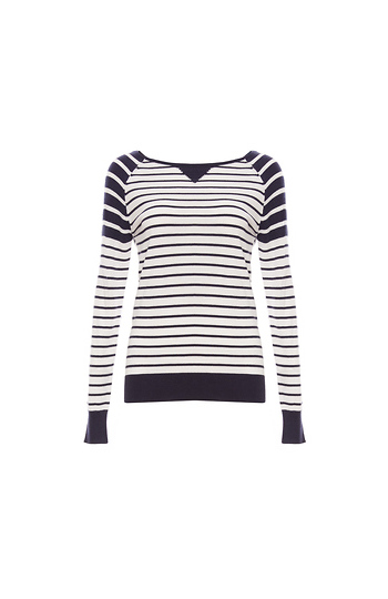 Tart Collections Contrast Striped Sweater Slide 1