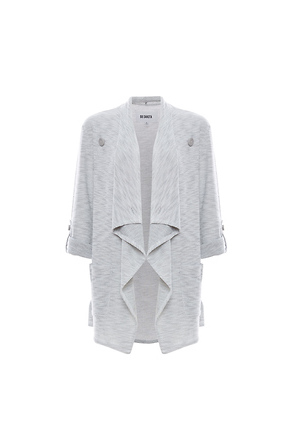 Bb Dakota Drape Front Cardigan In Heather Grey Dailylook