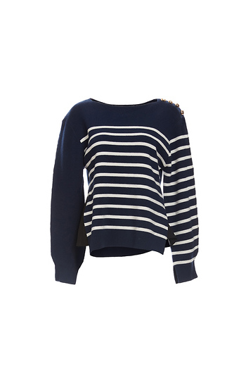 3.1 Phillip Lim Contrast Back Nautical Sweater Slide 1