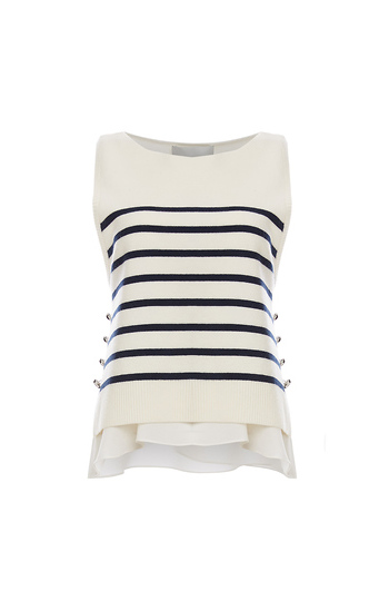 3.1 Phillip Lim Cropped Nautical Tank with Undershirt Slide 1