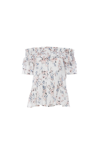 Michael Stars Off-Shoulder Smocked Top Slide 1