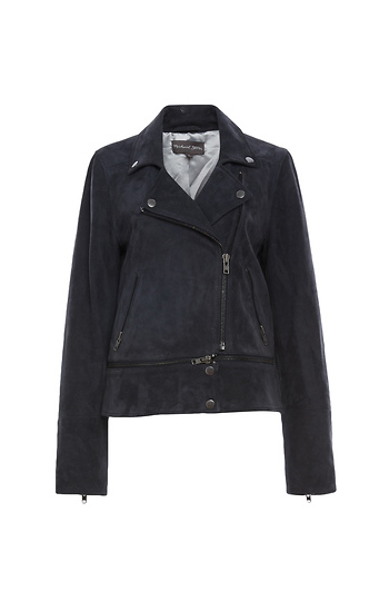 Michael Stars Suede Zip Off Jacket Slide 1