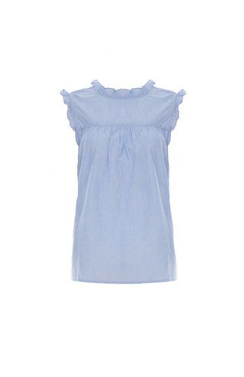 Velvet by Graham & Spencer Sleeveless Ruffle Top Slide 1