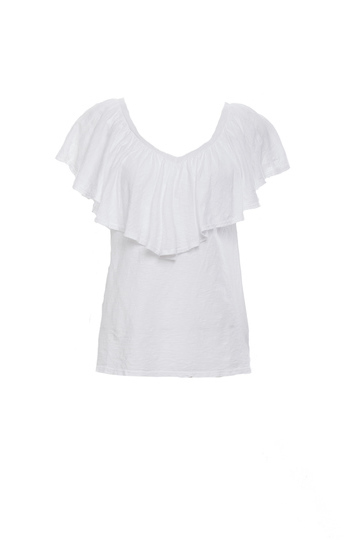 Velvet by Graham & Spencer Ruffle Neckline Top Slide 1