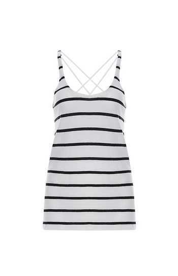 Chaser Gauzy Cotton Jersey Scoop Neck Strappy Back Tank Slide 1