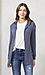 Chaser Love Knit Lace Back Hooded Open Cardigan Thumb 1