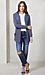 Chaser Love Knit Lace Back Hooded Open Cardigan Thumb 2