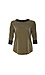 Chaser Blocked Jersey 3/4 Sleeve Shirttail Football Tee Thumb 1