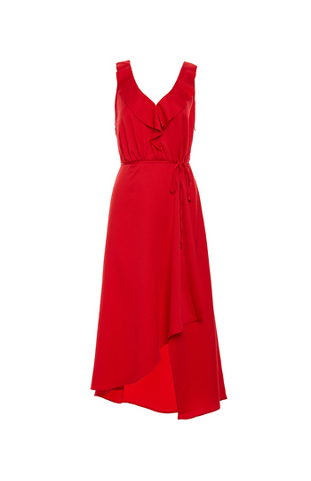 French Connection Surplice Waist Tie Dress Slide 1