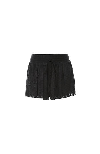 Eyelet Drawstring Shorts Slide 1