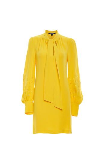 French Connection Long Sleeve Shift Dress Slide 1