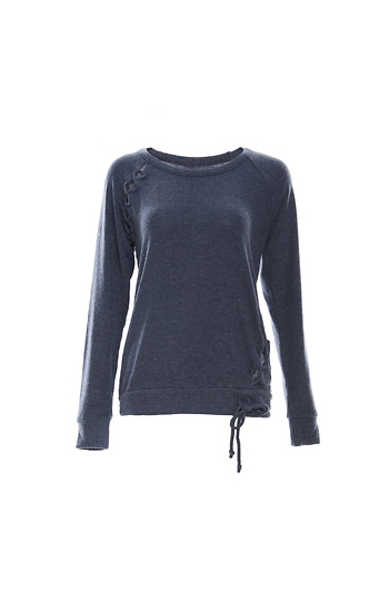 Chaser Love Knit Lace Up Sweater Slide 1