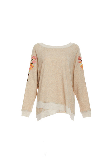 Mystree Cross Front Floral Sweater Slide 1