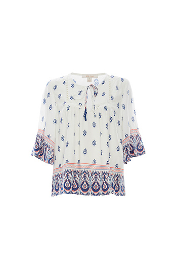 Ella Moss Border Blouse Slide 1