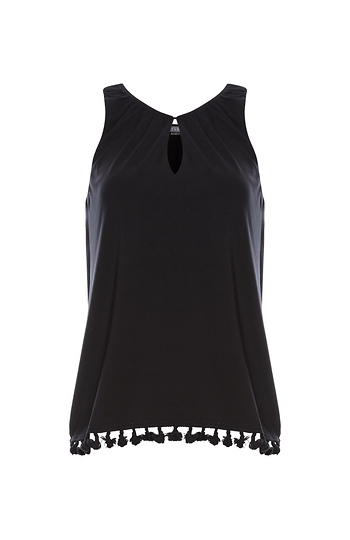 Tart Collections Tasseled Hem Sleeveless Top Slide 1