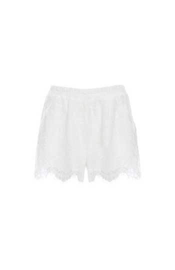 Elasticized Waist Lace Shorts Slide 1