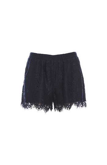 Elasticized Waist Lace Shorts Slide 1