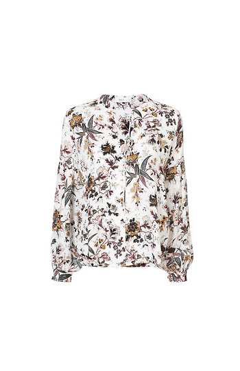 A.L.C. Neck Tie Print Top Slide 1