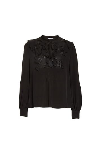 A.L.C. Embroidered Long Sleeve Top Slide 1