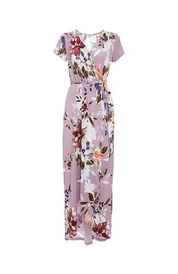 Surplice Short Sleeve Maxi Dress Slide 1