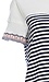 Skies Are Blue Embroidered Cuff Striped Tee Thumb 3