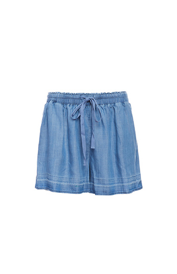 Skies Are Blue Release Hem Tencel Shorts Slide 1