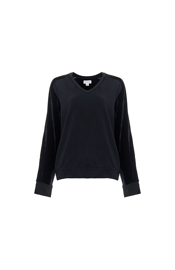 Velvet by Graham & Spencer Velvet Sleeves Sweater Slide 1