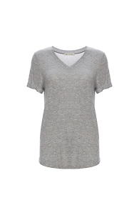 Boyfriend V-Neck Hacci Tee Slide 1