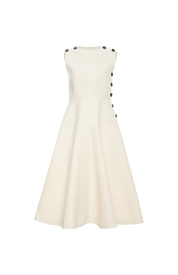 GOEN.J Button-Detailed Cotton Dress Slide 1