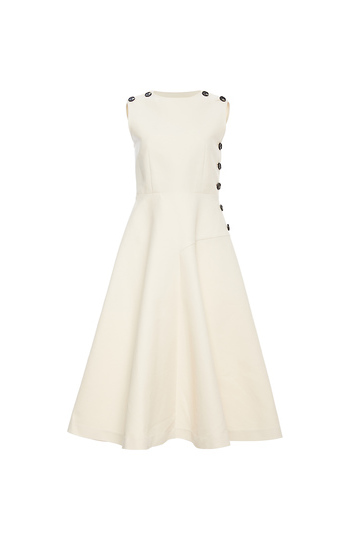 GOEN.J Button-Detailed Cotton Dress Slide 1