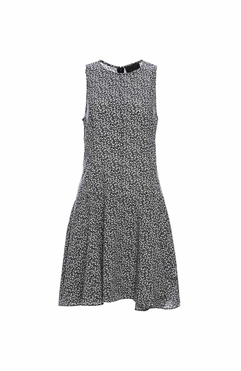 Sleeveless A-Line Printed Dress Slide 1