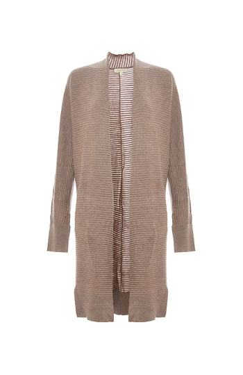 Mystree Ribbed Open Front Cardigan Slide 1