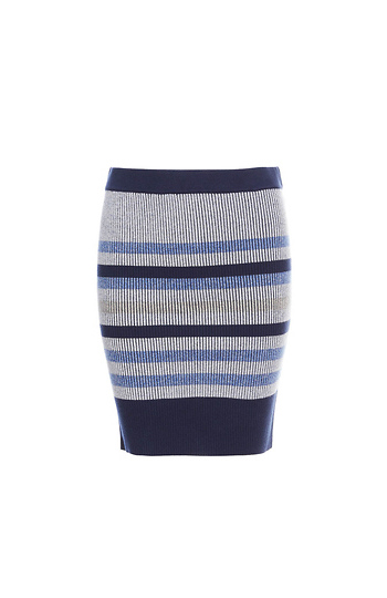 BCBGeneration Knitted Striped Skirt Slide 1