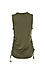 Drapey Rayon Tank Top with Shirred Sides Thumb 2