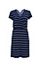 Short Sleeve Striped Surplice Dress Thumb 1