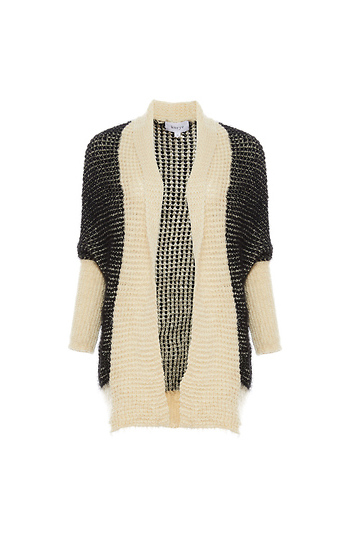 Textured Open Front Cardigan Slide 1